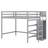 Loft Bed With Built-In Storage Wardrobe And Staircase-3713594