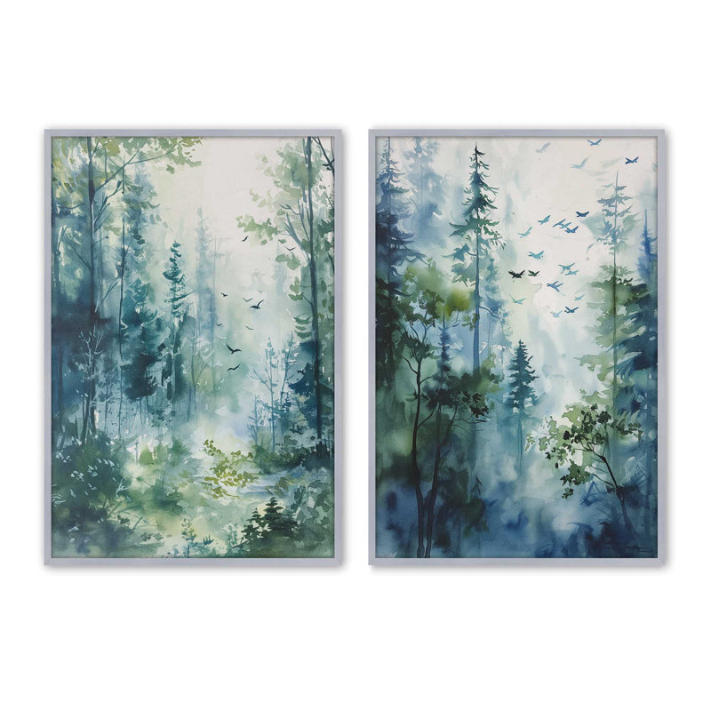 «Scène de forêt enchantée», H 15,25 po x l 12,25 po, Chrome poli