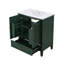 Bathroom Vanity with Ceramic Sink, Solid Wood & MDF Cabinet, Soft Close Door, Adjustable Shelf & Removable Drawer Divider-1256053086