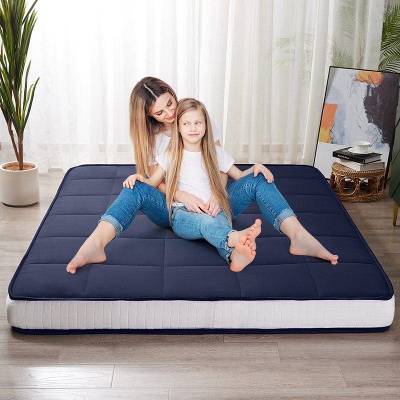 Antranigian 6" Thick Japanese Futon Mattress, Full, Navy