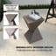 Table d'appoint Analu Modern Fiberstone avec piédestal torsadé-2017528066