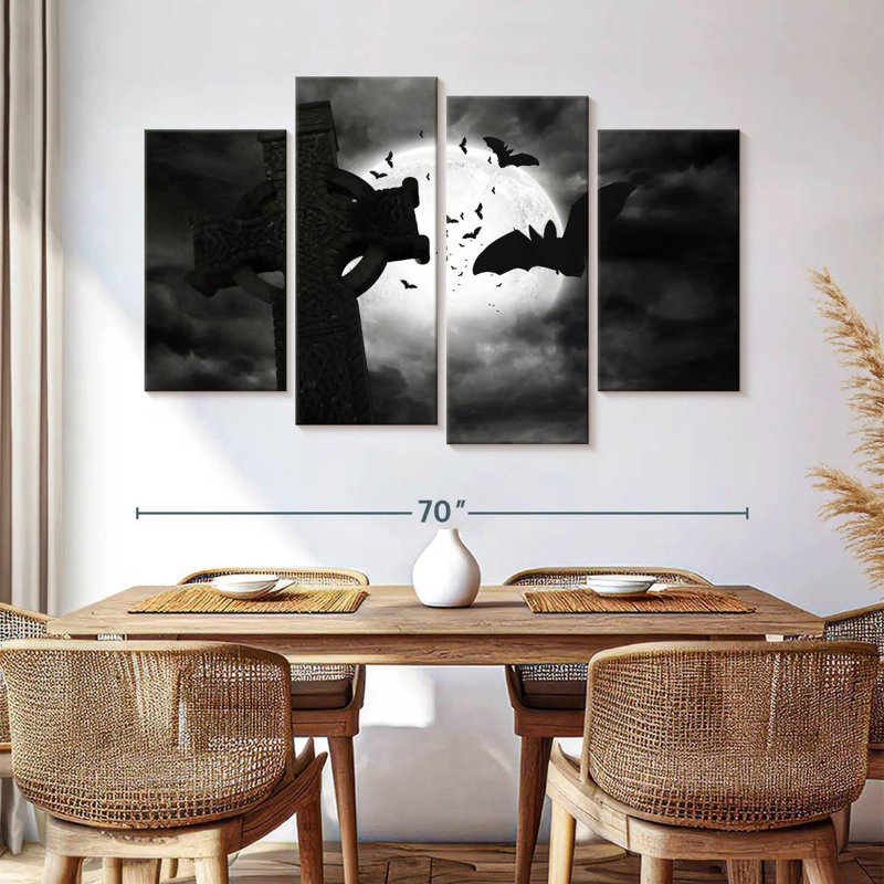 Graveyard Bats, 42" H x 68" W