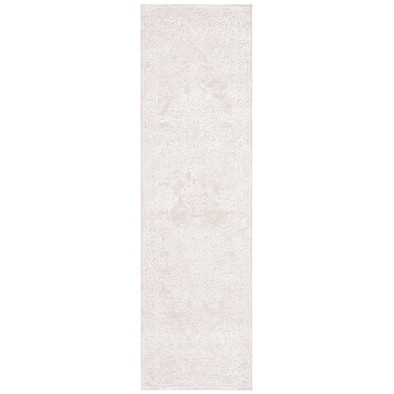 Tapis oriental crème / ivoire Calidia, Tapis de couloir 2 pi 3 po x 8 pi