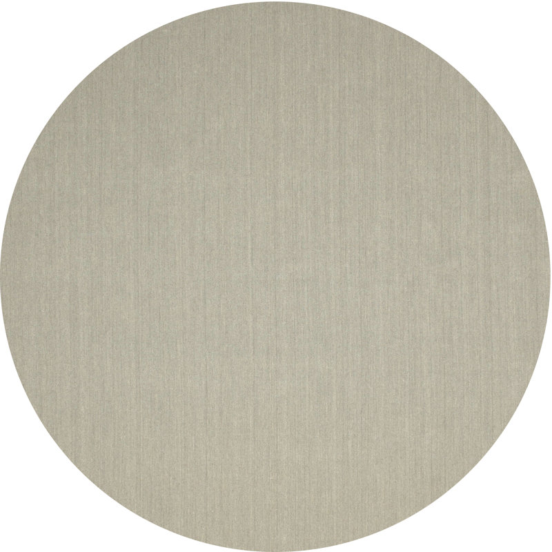 Tapis gris zone contemporaine, Rond 7 pi x 7 pi
