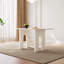 Table de salle à manger 55 po rectangulaire pour 4 à 6 personnes, blanc crème