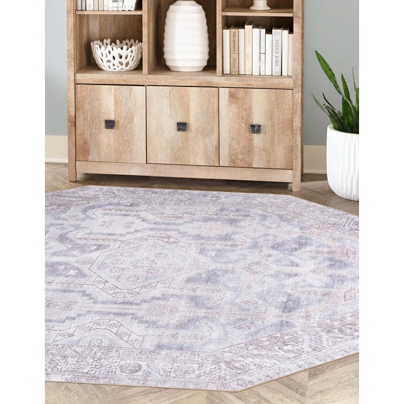 Chenille Geometric Indoor Rug, Octagon 7'6" x 7'6"