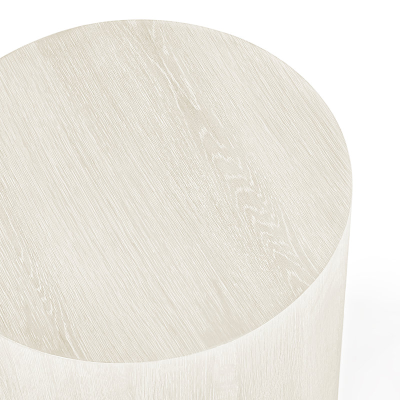 Taryn 20" Drum End Table - Minimalist Design