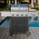 Kenmore 4-Burner Freestanding Open Cart Propane Gas Grill with Side Burner