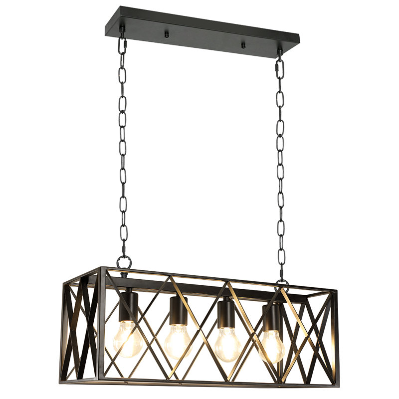 Luminaire suspendu pour îlot de cuisine à 4 lumières Deyona