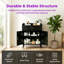 Buffet Bargamin Farmhouse avec tiroirs et pieds en bois massif-745968901