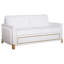 Ensemble de salon 3 pièces en velours blanc glamour avec pieds dorés et éclairage à DEL - canapé, causeuse et fauteuil
