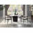 Llinos Round Faux Marble Top Dining Table