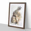 Brown Rabbit in Abstract - Picture Frame Painting Print-55512901-55512900