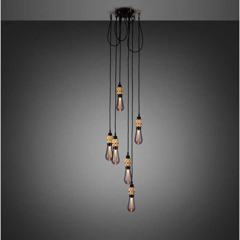 Cross Knurl 6 - Light Pendant, Brass