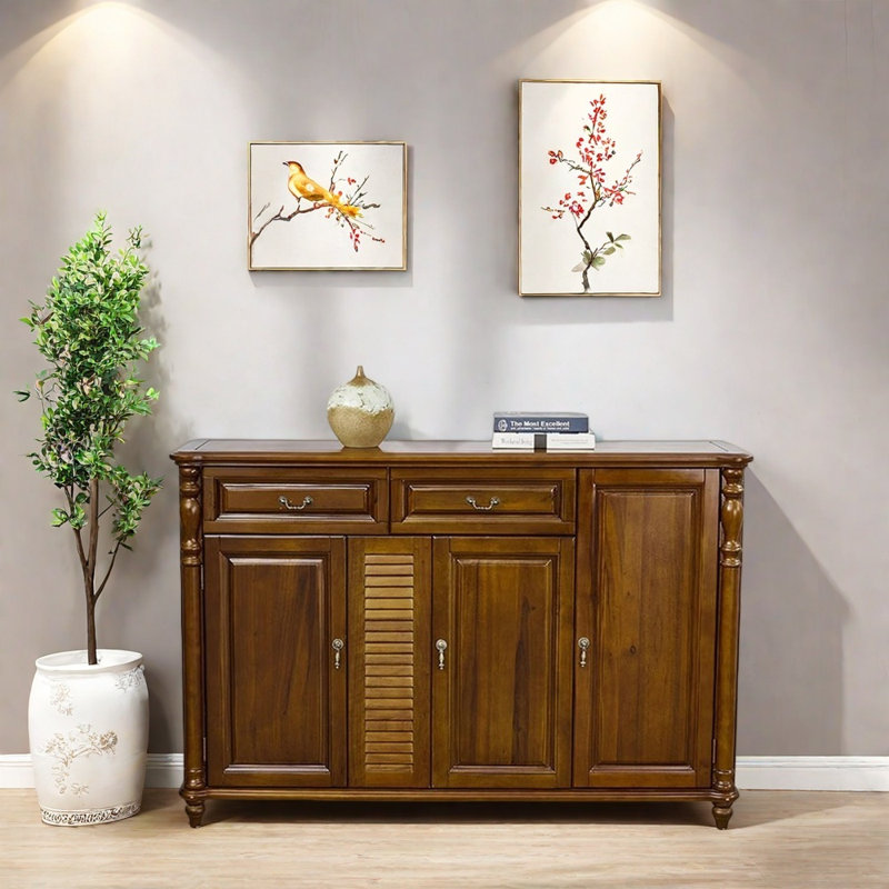 Solid Camphor Wood Entryway Cabinet