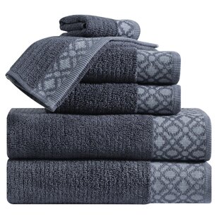 Feather & Stitch 6 Piece Sets of Bathroom Towels - 100% Cotton High Quality  - Fade Resistant Hotel Collection Bath Towel Set - 2 Bath Towels, 2 Hand