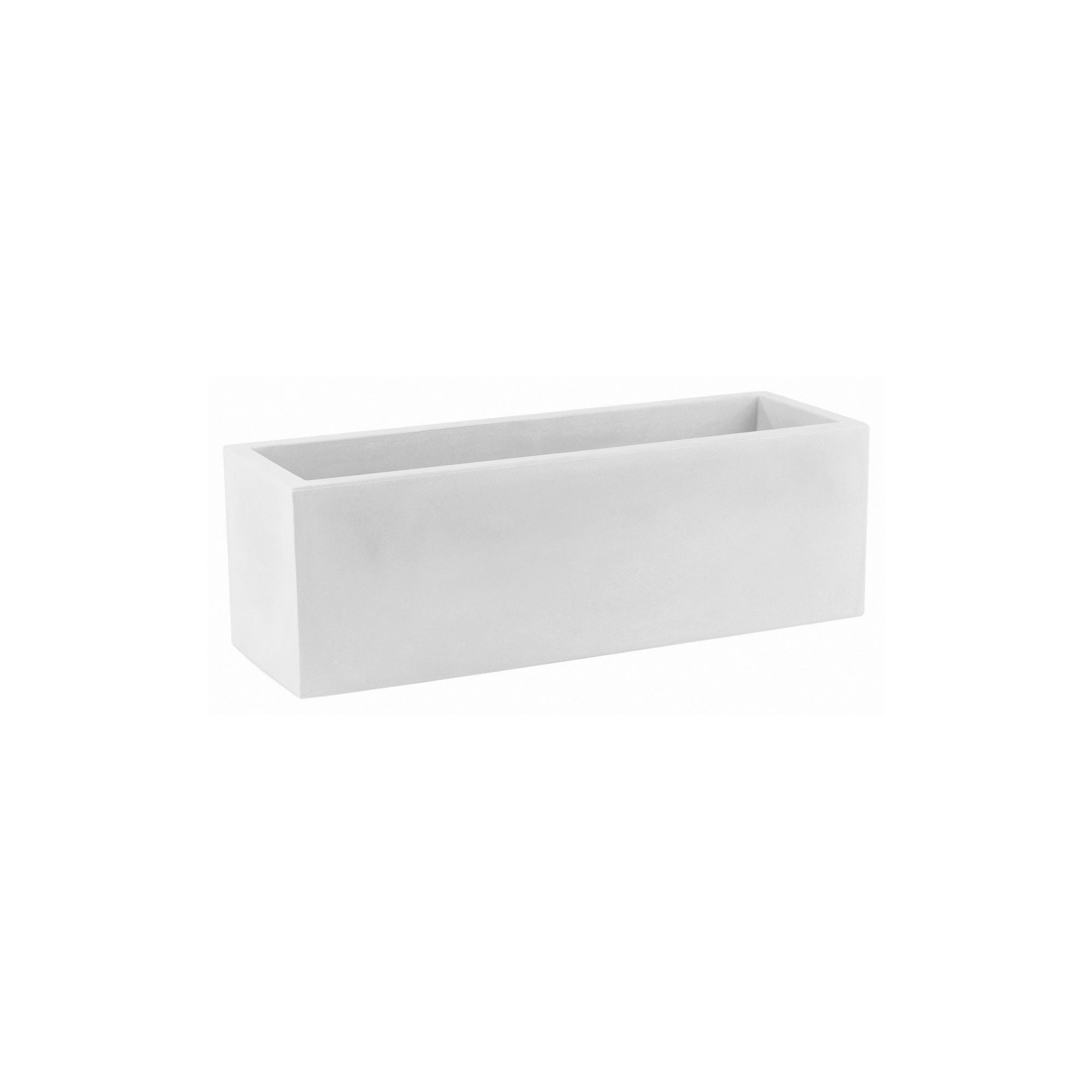 Jardinera Resin Planter Box, White, 3" H x 9.5" W x 3" D