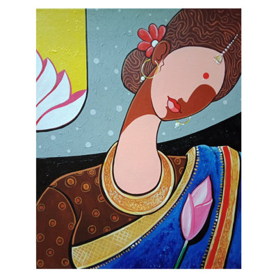 Radha Rani | Acrylic On Canvas | By Santosh Narayan Dangare