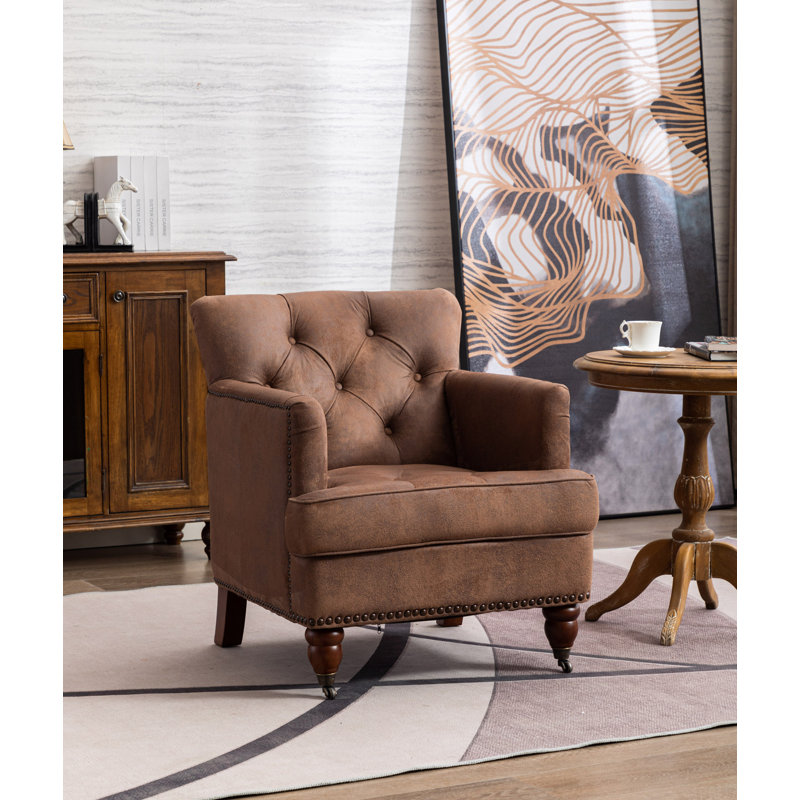 Canapé 33,37 po Demark, Tissu brun