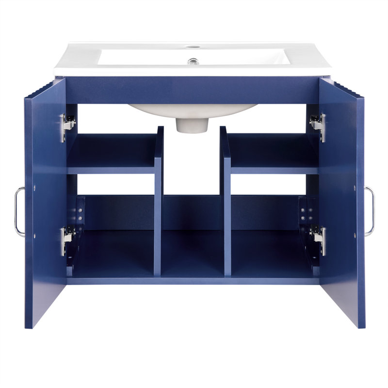 23.62'' Wall Mounted Single Bathroom Vanity Base Only