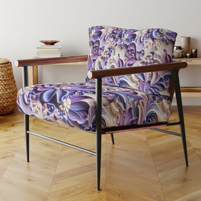 Chaise mauve et lavande mauve lavande perse Paisleys I