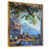 Toile avec cadre flottant or