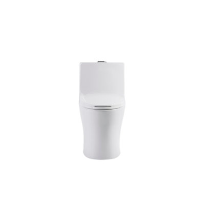 Elongated Dual-Flush Comfort Height Toilet with S-Trap and Tank-Top Button