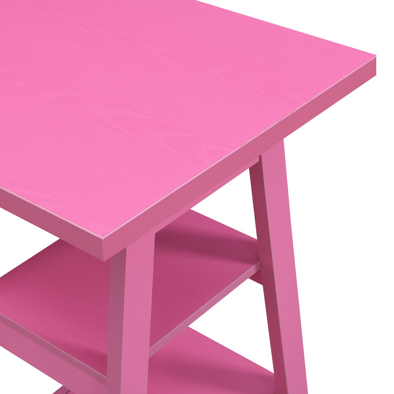 Burke Reversible Computer Desk, Pink