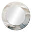 Décoration murale blanche en forme de vague côtière de style I - miroir côtier rond sur métal-99624322