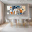 «Retro Astronaut Space Exploration», impression sur toile tendue à motif géométrique rétro (ensemble de 3)-1096597486