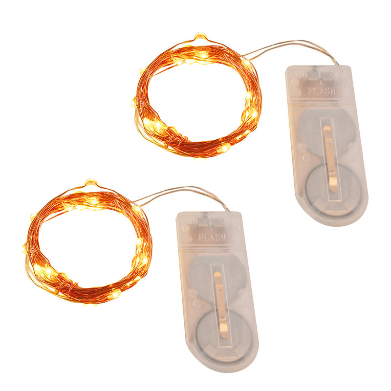 hipps Copper Battery Operated LED Fairy String Lights