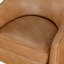 Fauteuil pivotant de 22,5 po de largeur en similicuir et mousse brun - Structure en bois, revêtement