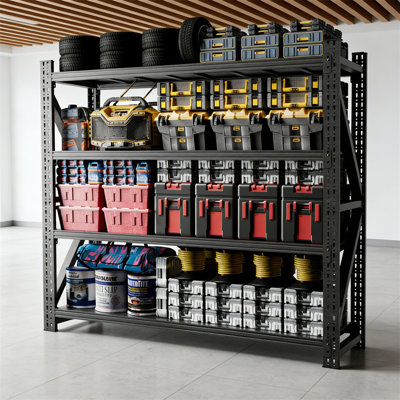 Étagère de garage industrielle robuste de 6000 lb - Support de rangement réglable en métal