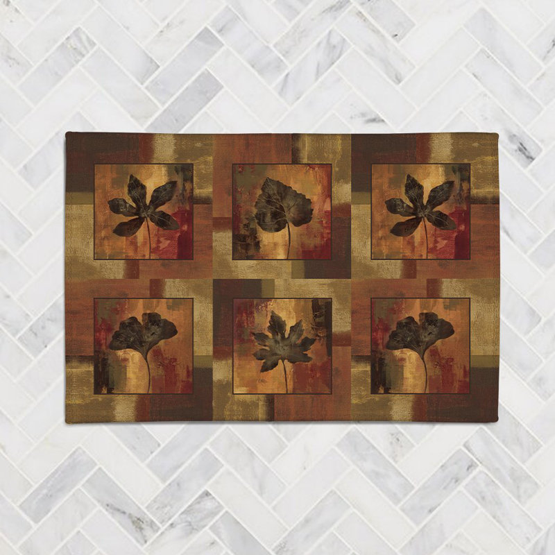 October Leaves Chenille Indoor Rug, Rectangle 3' x 5'
