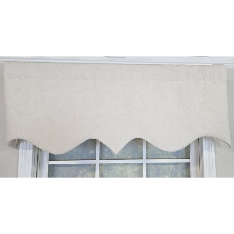  Cantonnière matelassée Regal matelassée, Blanc cassé / blanc