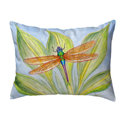 Dick's Dragonfly Outdoor Rectangular Throw Pillow