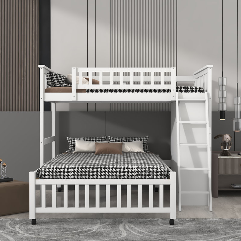 Keper Kids Twin Over Full Bunk Bed, White
