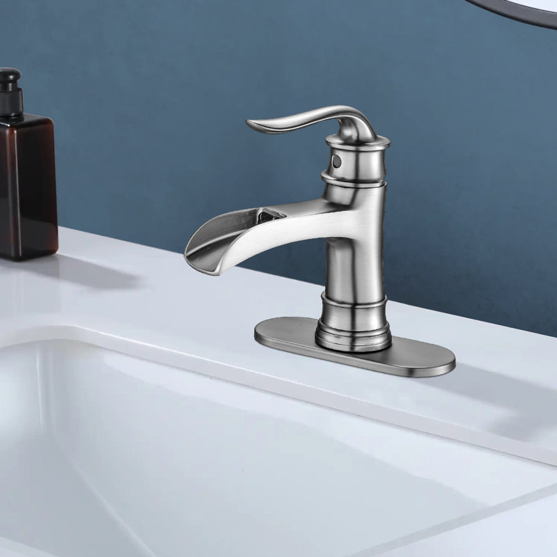 Robinet de lavabo de salle de bain à poignée simple Topcraft avec égouttoir escamotable