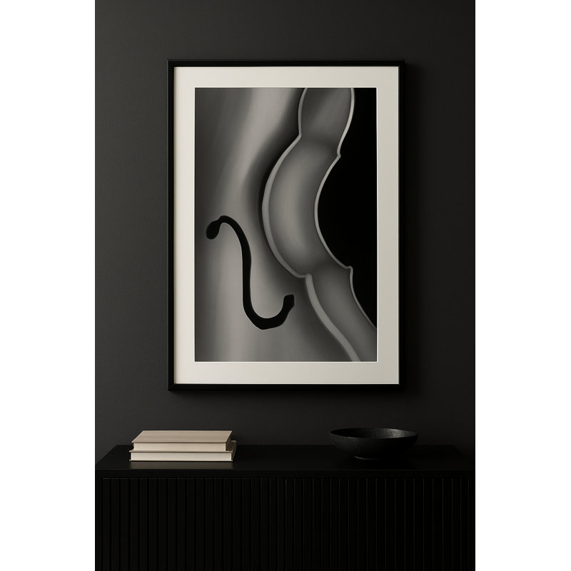 Art mural encadré "Silent courant" par Kasian Art Studio - cadre noir