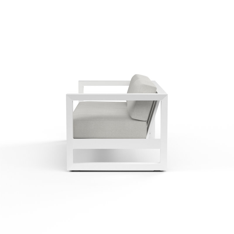 Newport Outdoor Lounge Chair, Cast Silver Sunbrella®