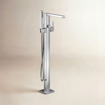 90 Degree Freestanding Tub Faucet with Hand Shower