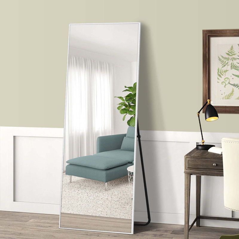 Miroir sur pied Koudia, Argent, 64 po x 21 po