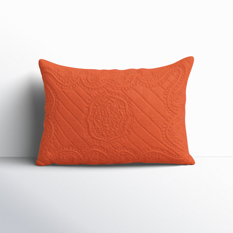 Moroccan Fling Cotton Pillow Sham, Standard, Orange