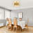Antique Gold 3-Light Drum Dimmable Semi-Flush Mount Ceiling Light