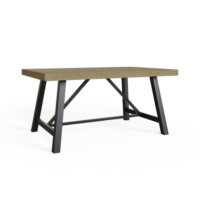San Diego Dining Table. Steel Trestle Frame. Solid Pine Top - 160cm Seats 6 People OR 200cm Seats 8 People