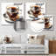 «Brown Watercolor Espresso III», art mural en métal café-2026836520