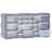 vidaXL Multi-drawer Organizer Storage Unit Wall Cabinet Sewing Box 2 Pcs PP-755049808