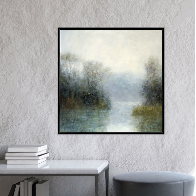 Landscape In The Mist Print, Black