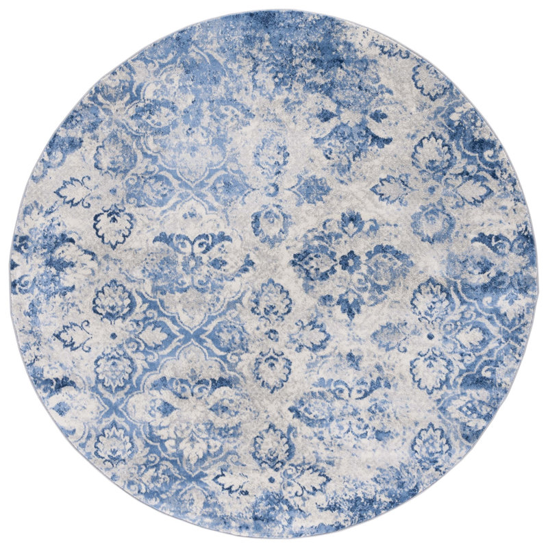 Brentwood Performance Floral Rug, Round 6'7"