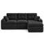 Canapé d'angle modulaire Cloud en forme de L de 103 pouces avec méridienne, assise extra profonde, revêtement en velours côtelé-1587661924